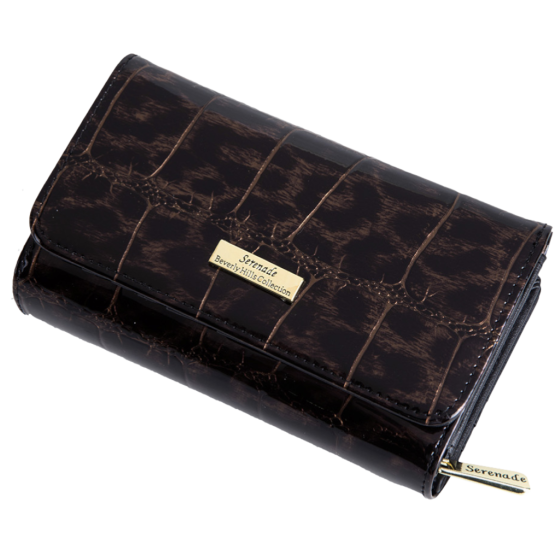 Serenade Leopard SEWH7 02 Medium Purse bronze top