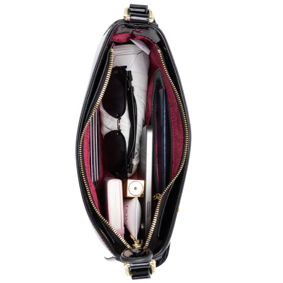 Serenade Nebular SEHF49 0822 Shoulder Bag black interior loaded
