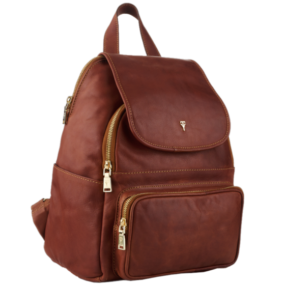 Tascany Giuliana TBA104 On the Go backpack brown front3qrtr