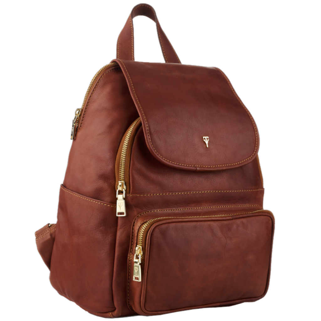 Tascany Giuliana TBA104 On the Go backpack brown front3qrtr
