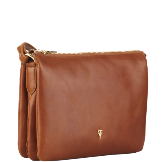 Tuscany Giuliana THM203 Essence Trio Crossbody Small Tan front3qrtr