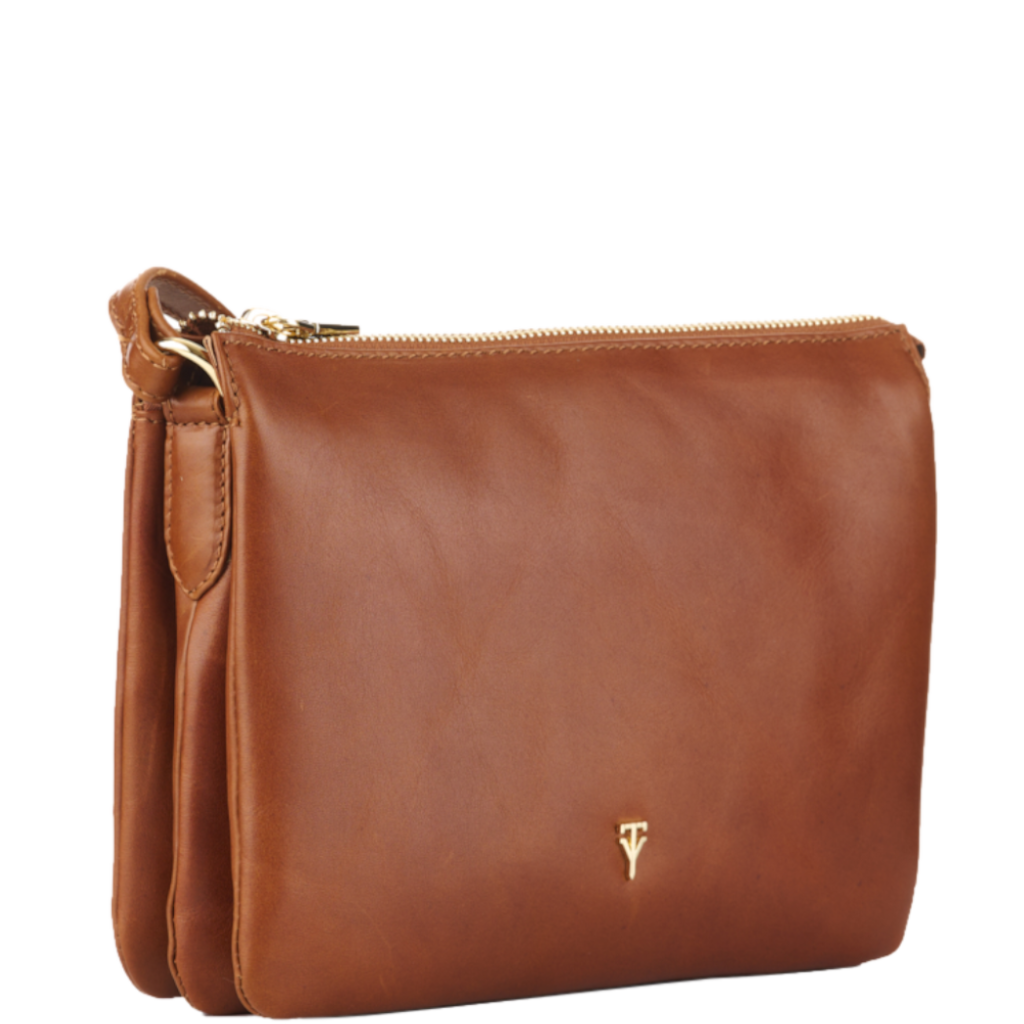 Tuscany Giuliana THM203 Essence Trio Crossbody Small Tan front3qrtr