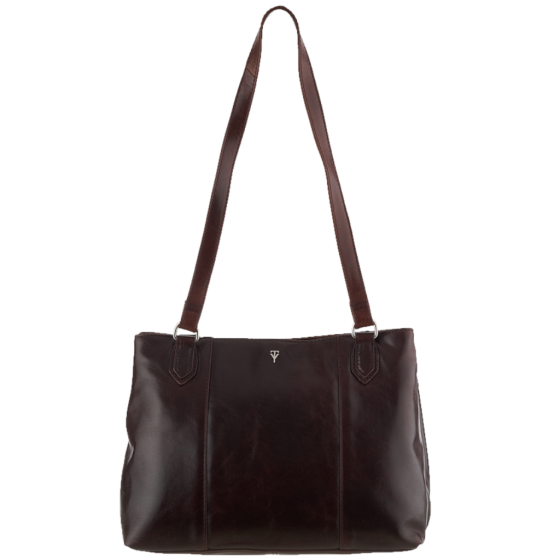 Tuscany Giuliana THM209 Twin Zip Tote Brown front