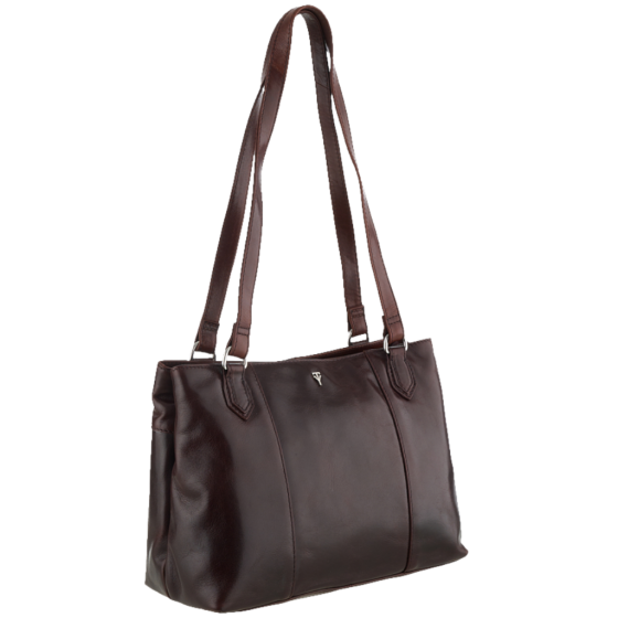 Tuscany Giuliana THM209 Twin Zip Tote Brown front3qrtr