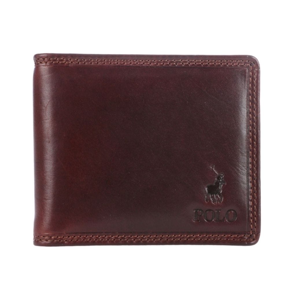 Polo Kenya Leather Wallet with Money Clip Brown Luggage Warehouse