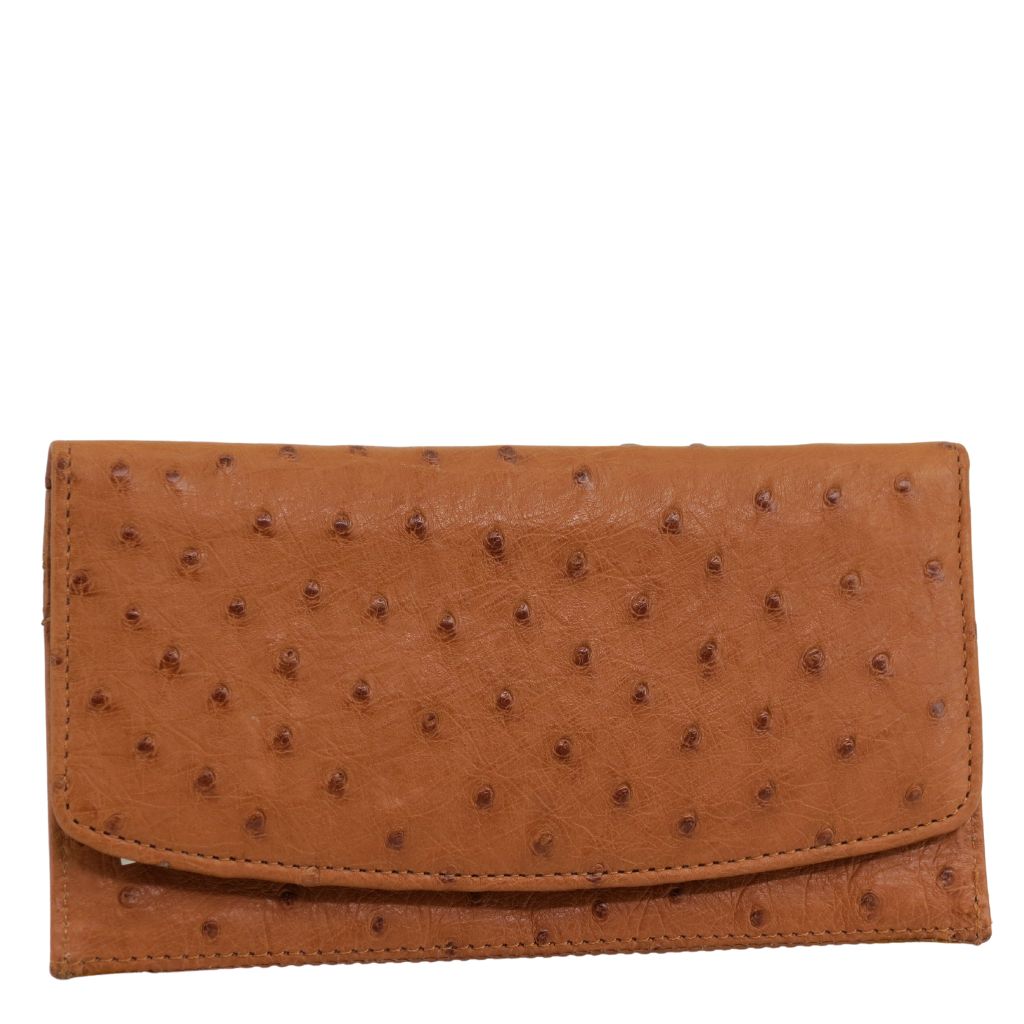 Leone_Ostrich_Leather_Purse_RTP26_cognac_front