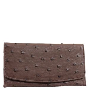 Leone_Ostrich_Leather_Purse_RTP26_nicotine_front