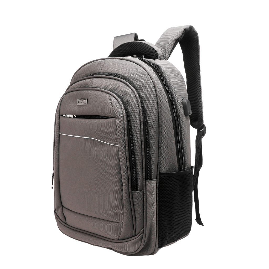 Tosca_Biztech_3004-50_Grey_Laptop_Large_Backpack_front3qrtr