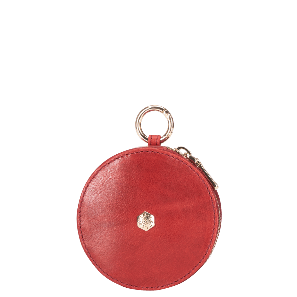 Jekyll_and_Hide_4327_LEather Zulu_round_purse_red_front_primary