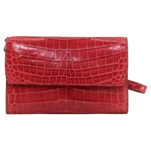 Zambezi_Grace_Croc_Belly_Leather_7368GBY_Compact_Purse_red_front