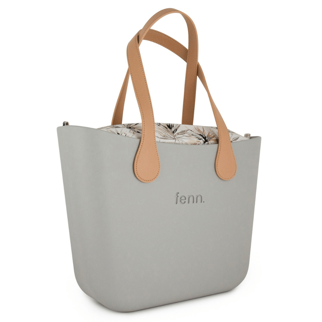 Fenn_Original_Grey_1449_flat_tan_handles_printed_inner_front3qrtr