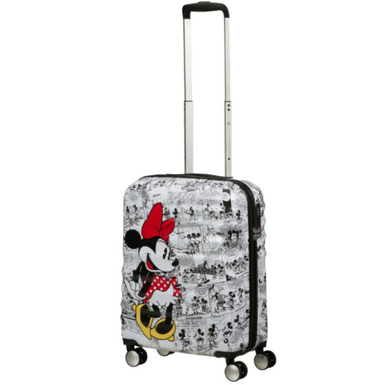 American Tourister Disney Wavebreaker NEW Minnie Comics White 55cm handle full jpg