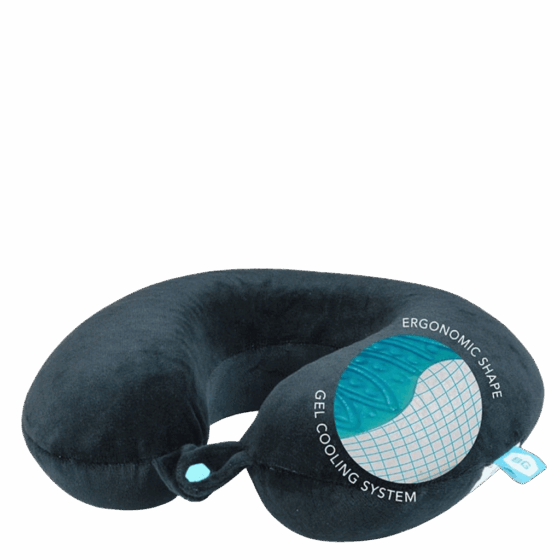 BG Berlin Ergo Cooling Neck Pillow black front3qrtr primarytransp