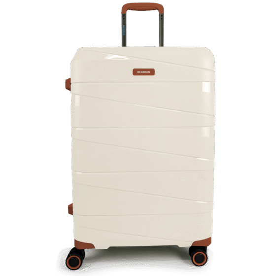 BG Berlin TED Beige brown trim Spinner luggage Medium front png