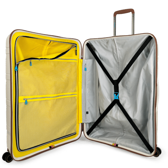 BG Berlin TED Beige brown trim Spinner luggage interior png