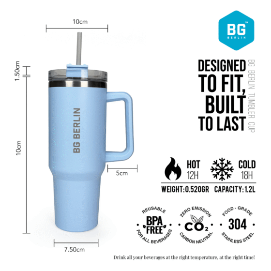 BG Berlin Thermomug Bright Blue detail png