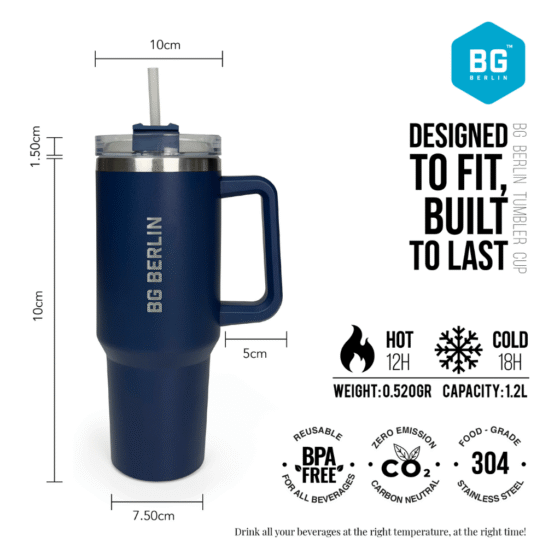 BG Berlin Thermomug Dark Blue navy detail png