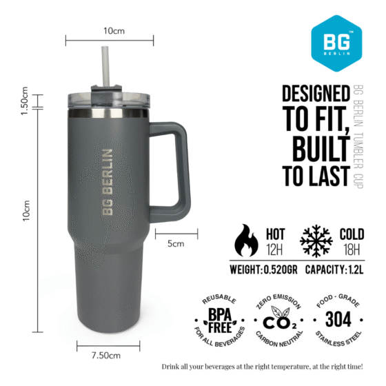 BG Berlin Thermomug Dark Grey detail png