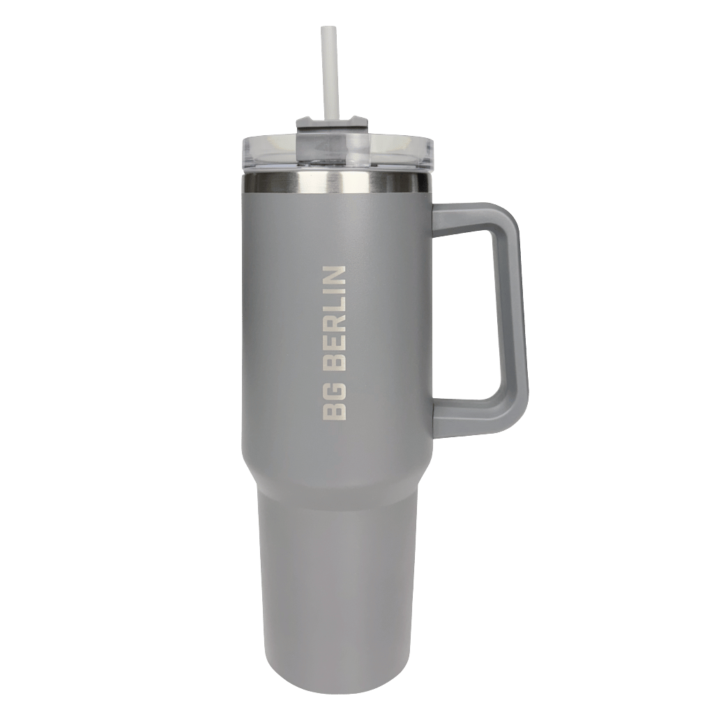 BG Berlin Thermomug Light Grey front transparent