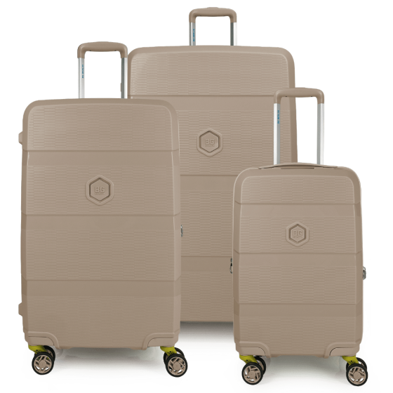 BG Berlin Zip2 Beige Champagne Spinner 3 piece