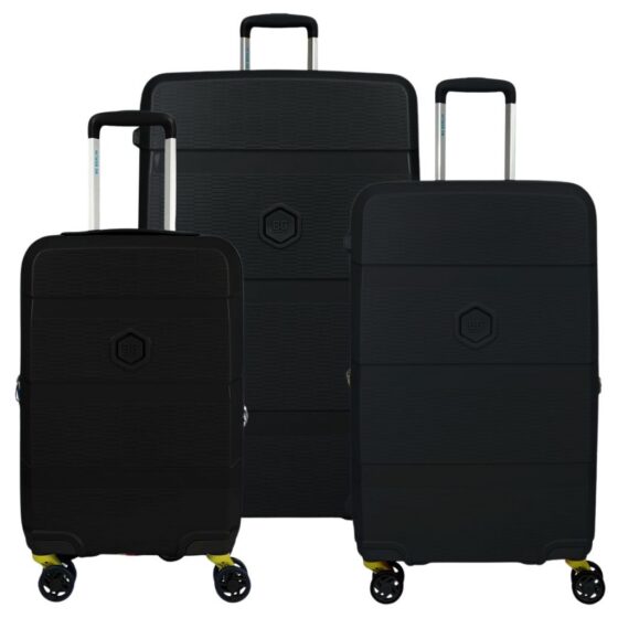 Bg Berlin Zip2 Pirate Black Spinner Luggage 3 Piece Set