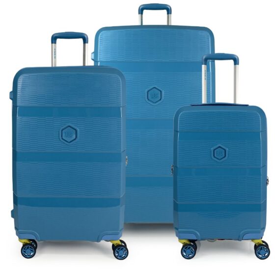 Bg Berlin Zip2 Spinner Luggage Petrol Blue 3 Piece Set 1