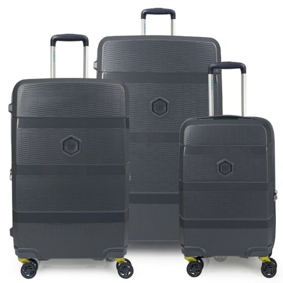 Bg Berlin Zip2 Titanium Spinner Luggage 3 Piece Set