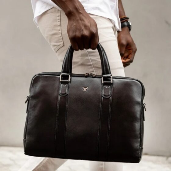 Brando 1006 Cassidy Black Laptop Briefcase Lifestyle 1 jpg