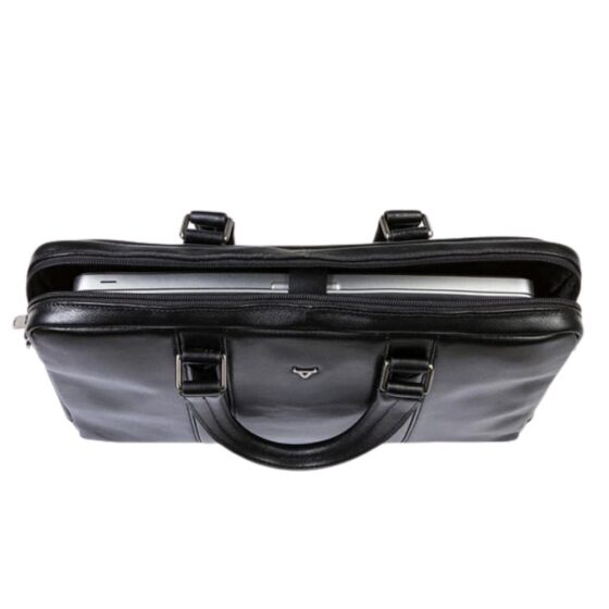 Brando 1006 Cassidy Black Laptop Briefcase Top Open jpg