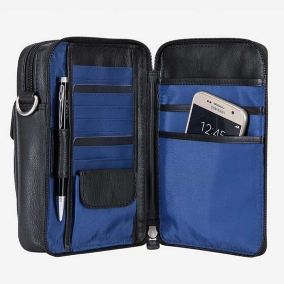Brando 2275 Armstrong Black Leather Gents Organiser INterior jpg