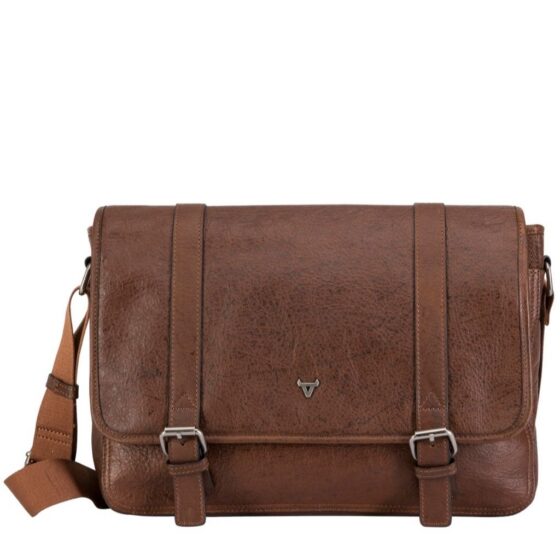 Brando 3214 Oryx Brown leather 13 messenger front primary jpg