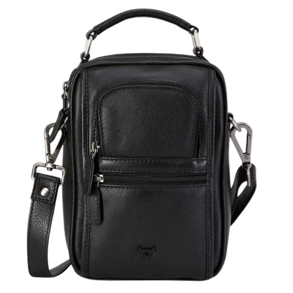 Brando 3350 Armstrong Black Gents Bag Top Handle Front jpg