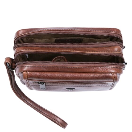 Brando 3352 Winchester Brown Gents Bag Top Open jpg