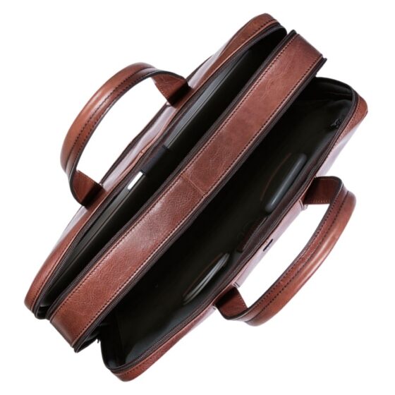 Brando 3575 Leather Briefcase Brown inside jpg