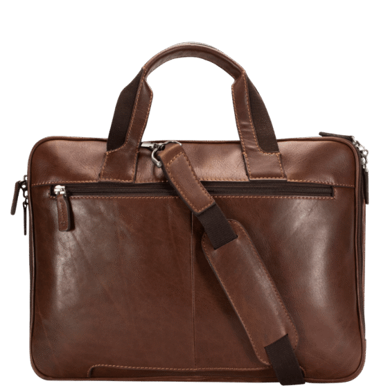 Brando Brosnan 1003 Leather slimline13 inch business brief brown rear png