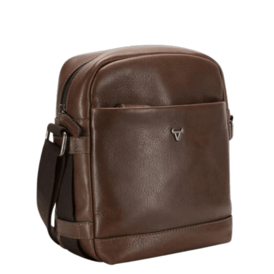 Brando Brosnan 2276 leather crossbody brown front3qrtr png