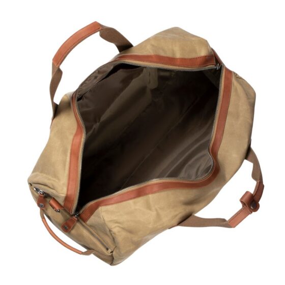 Brando Duvall 4121 Duffle Holdall Khaki Brown Interior