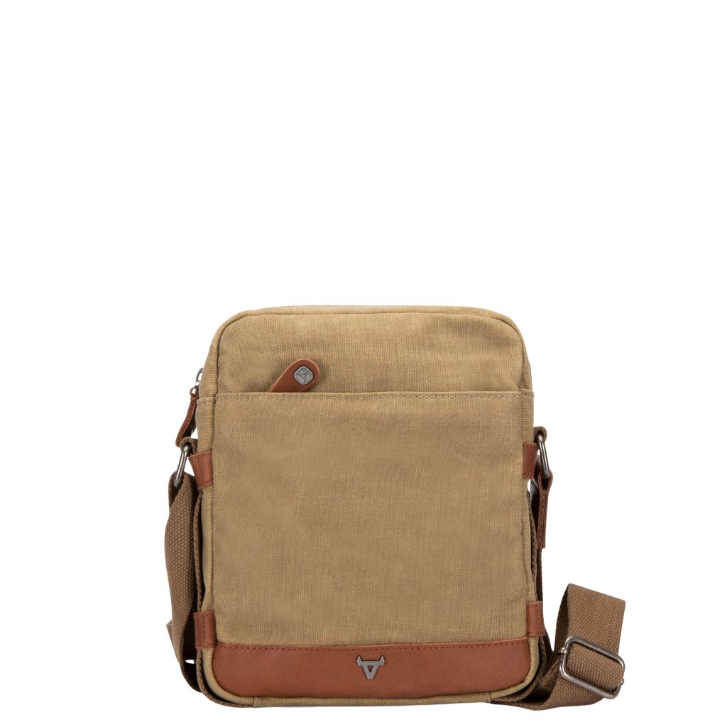Brando Duvall 4125 Small Crossbody Khaki Brown Front
