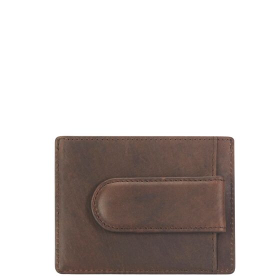 Brando Eastwood Leather Card Wallet 3629 Brown Rear