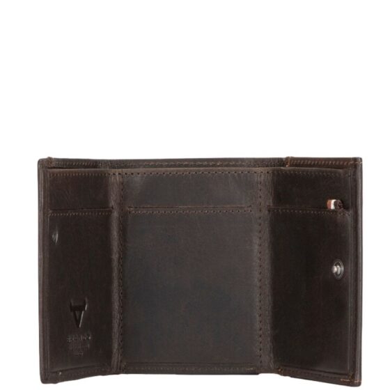 Brando Eastwood Leather Trifold Wallet 6667 Brown Interior