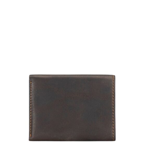 Brando Eastwood Leather Trifold Wallet 6667 Brown Rear