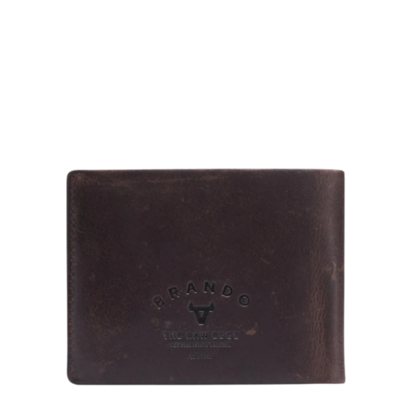 Brando Eastwood slim wallet 2001 brown rear png
