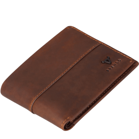 Brando James 2001 Leather wallet brown layflat png