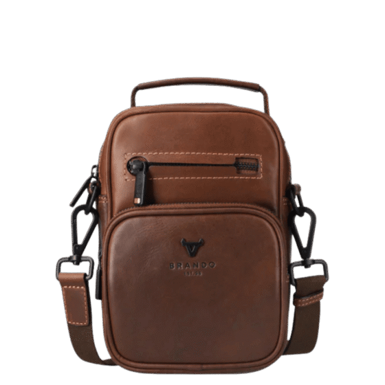Brando James 3353 Leather crossbody brown front png
