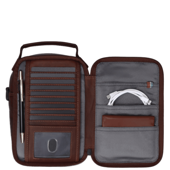 Brando James 3353 Leather crossbody brown interior2 png