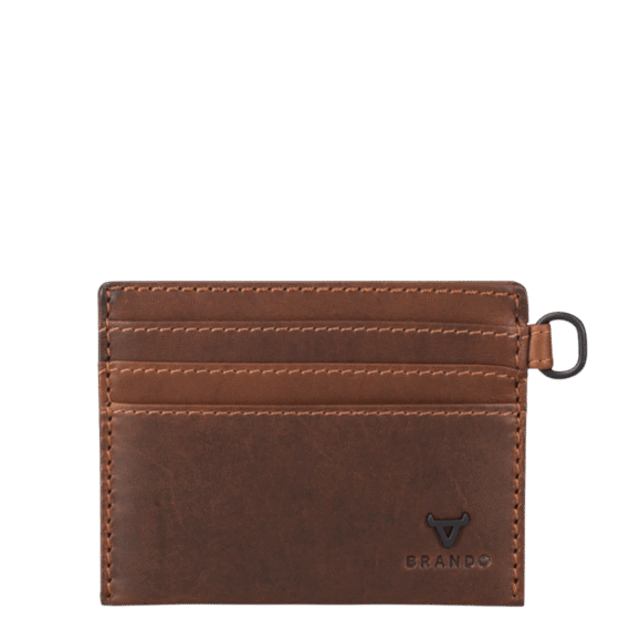 Brando James 3353 Leather slim card allet brown front primary png