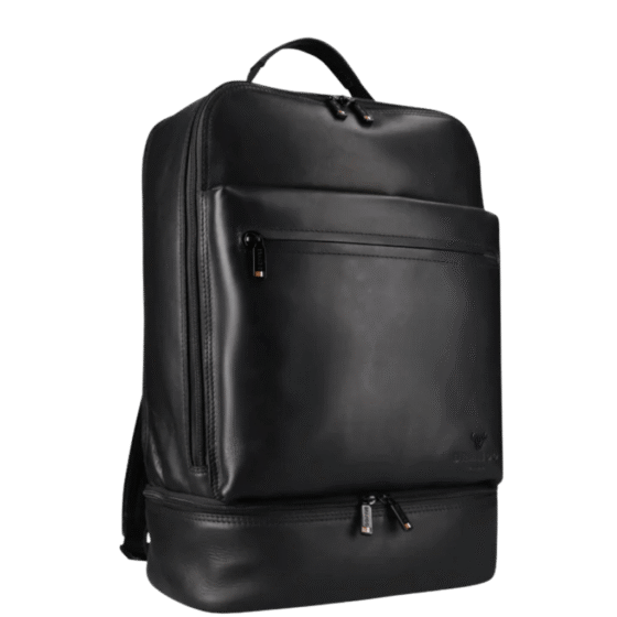 Brando James 3418 Milti compartment laptop backpack black front3qrtr png