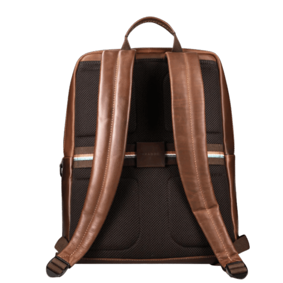 Brando James Leather 3416 15 inch laptop backpack brown rear png