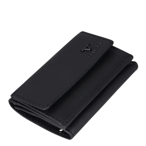 Brando James Leather TRifold Wallet 6667 black layflat png