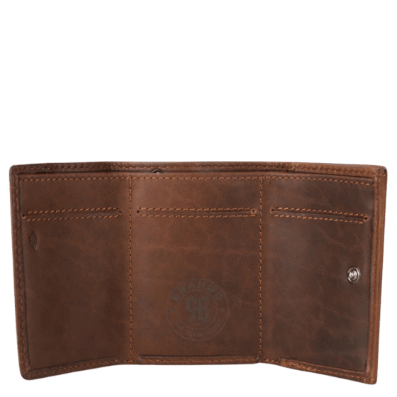 Brando James Leather TRifold Wallet 6667 brown interior2 png